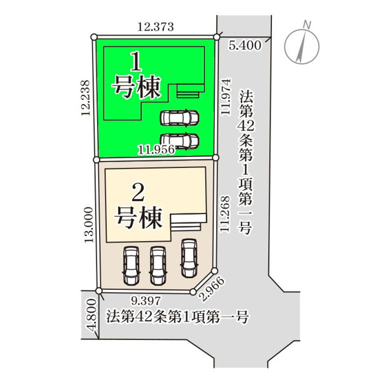 【区画図】 | リーブルガーデン.S高崎市第5江木町ー① | 塚沢小学校、塚沢中学校まで徒歩10分！
ベルクまで徒歩7分とお買い物便利な立地です！