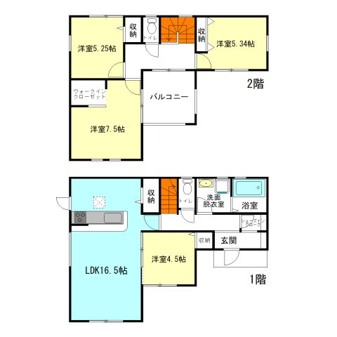 【間取り】 | リーブルガーデン.S高崎市第5江木町ー① | 玄関には嬉しいシューズインクローク完備！
キッチンには便利なパントリー＋勝手口付き！