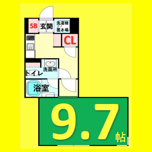 ＣＯＺＹ茶屋ヶ坂　名古屋市賃貸　仲介手数料無料の間取り