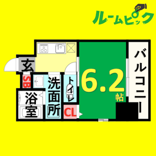 エステムコート名古屋泉プラチナムゲート　名古屋市賃貸　仲介手数料無料の間取り