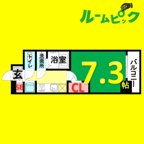 エスリード上前津テルツェ　名古屋市賃貸　仲介手数料無料の間取り