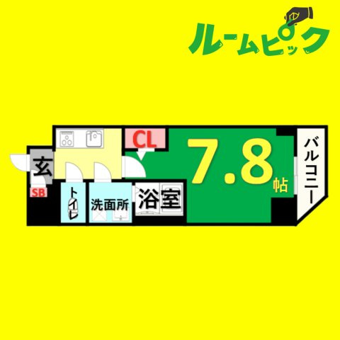 エスリード新栄デュオ　名古屋市賃貸　仲介手数料無料の間取り