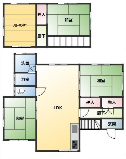 那須町高久乙　中古別荘【貸別荘不可】の間取り