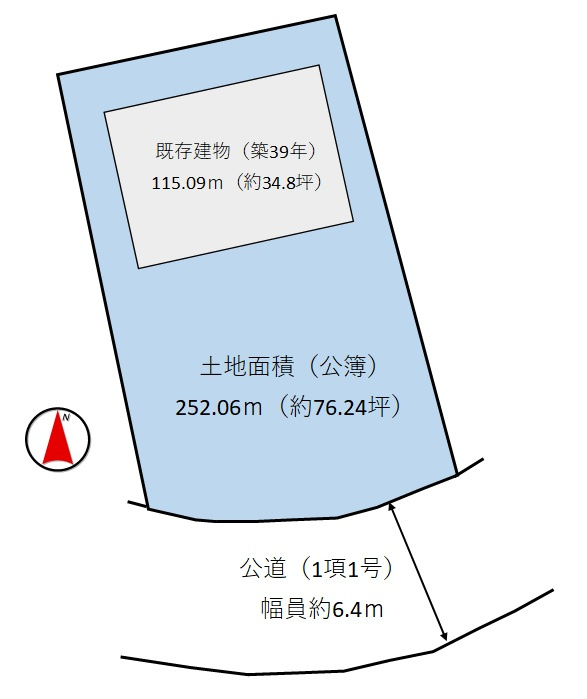 長沢4丁目建築条件無し売地の画像