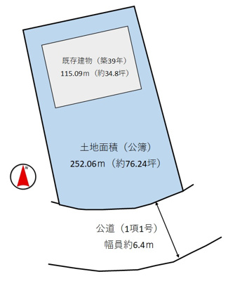 長沢4丁目建築条件無し売地の画像