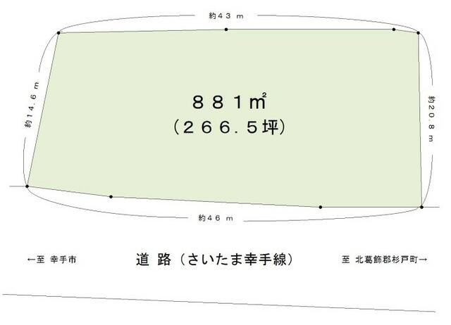 北葛飾郡杉戸町大字下野の事業用地