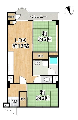 【間取り】 | 山科音羽マンションA棟