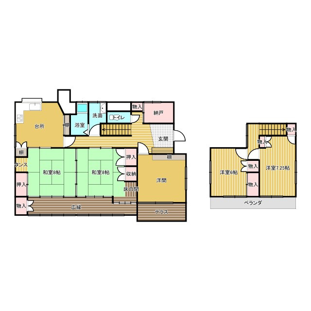 那珂市後台中古戸建の間取り