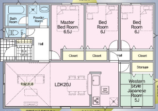 【間取り】 | クレイドルガーデン南区野田第1　1号棟