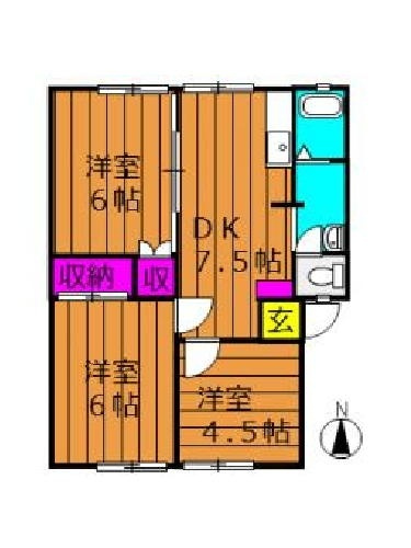 コーポサンライト Ⅱの間取り