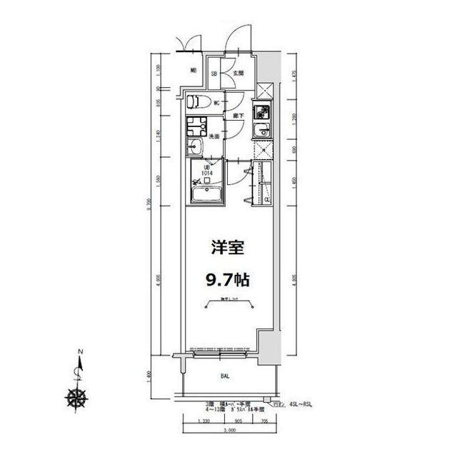 S-RESIDENCE岐阜駅の間取り