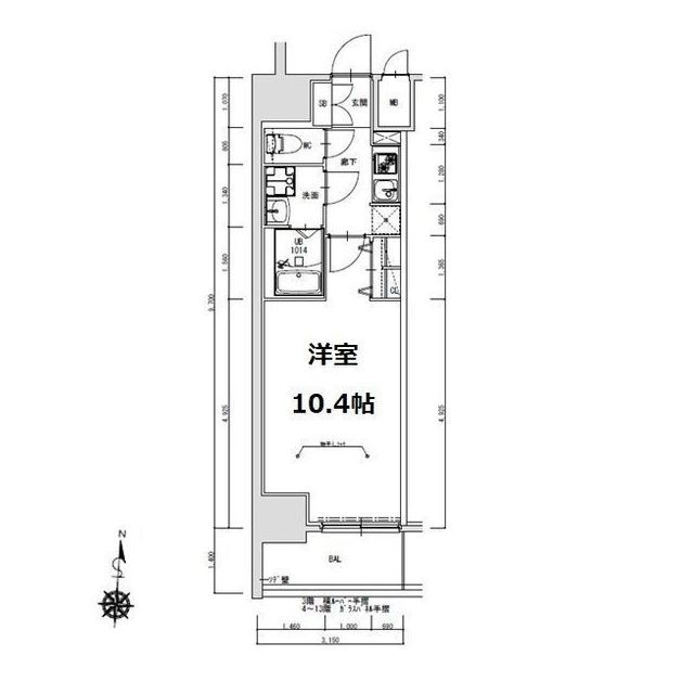 S-RESIDENCE岐阜駅の間取り