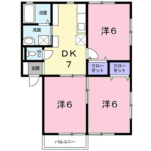 クリスタルメゾンとくなが　Ｂの間取り