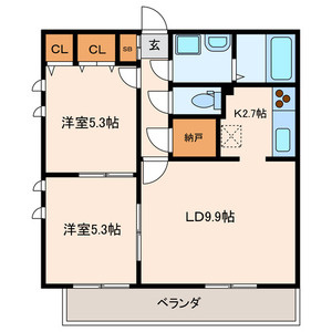 【間取り】 | アロッジオ　Ｋ | 間取り図