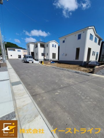 【新築戸建】　いわき市小名浜野田第2の前面道路含む現地写真|1～5号棟東側前面道路