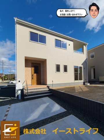 【新築戸建】　いわき市錦町江栗1丁目第1の外観|3号棟外観写真　完成しました！　いつでもご案内いたします！（担当：梶田）