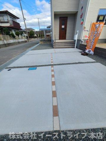 【新築戸建】　いわき市錦町江栗1丁目第1の駐車場|1号棟写真　カースペースです。