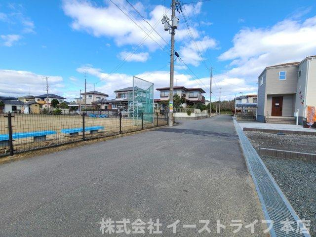 【新築戸建】　いわき市錦町江栗1丁目第1の前面道路含む現地写真|北西側6.0ｍ前面道路