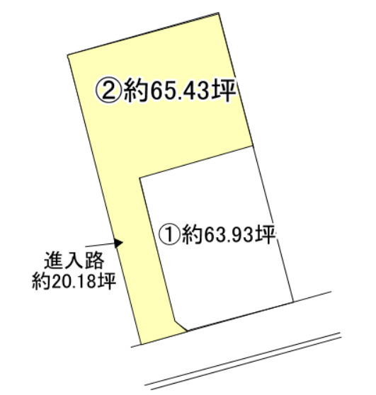 西条市大町の売地の土地図|2号地区画案