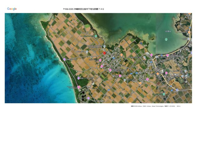 下地字与那覇746-1　２区画の地図