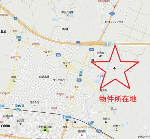 四郷町土地の地図