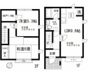 【間取り】 | ファミリーにもおすすめの2LDKの間取りです！