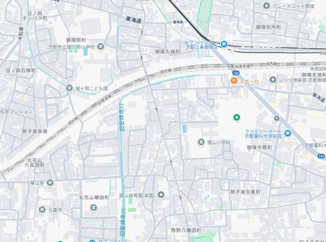 京都市山科区御陵荒巻町　第1期　新築一戸建ての地図