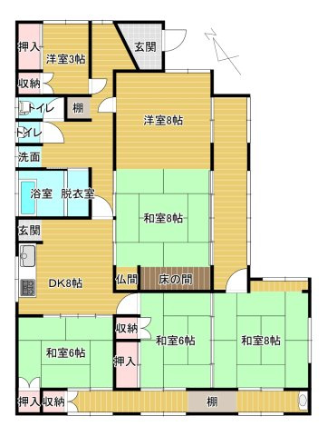 今町橋そば一戸建ての間取り