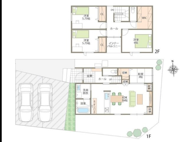 使いやすい４LDK！
LDKは広々16帖♪