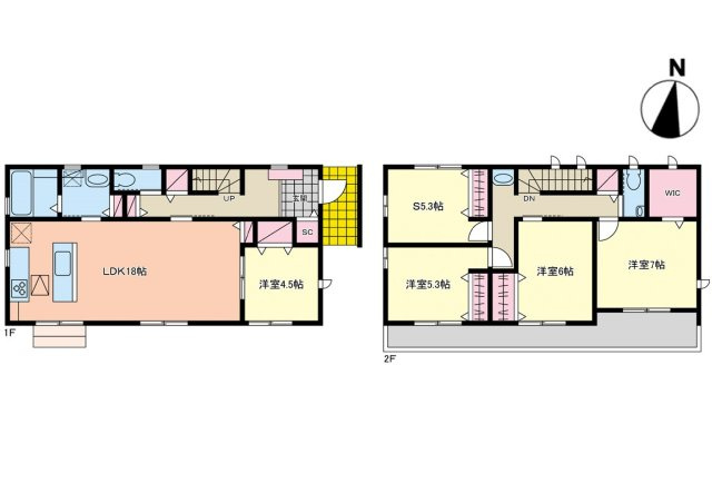 島田市向谷元町　中古戸建の間取り
