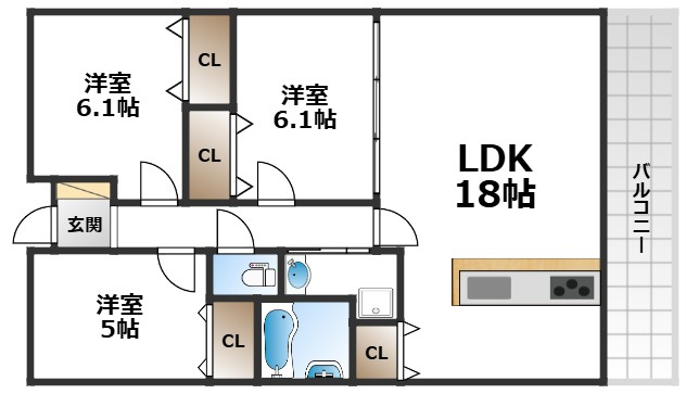 【間取り】 | シャトー桃山台