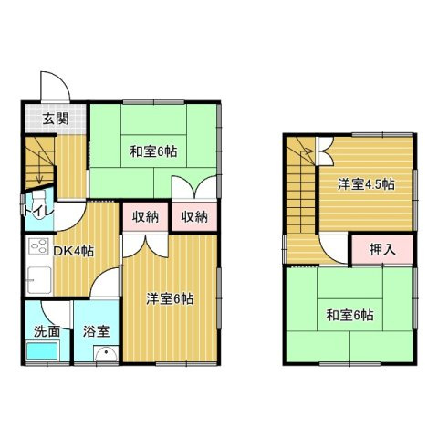 取手市谷中中古戸建の間取り
