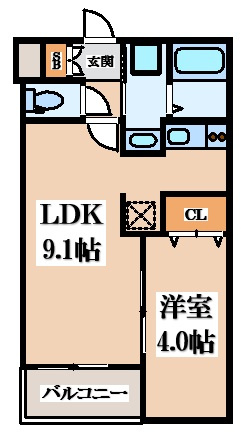 【間取り】 | ジーメゾン角田ラシード