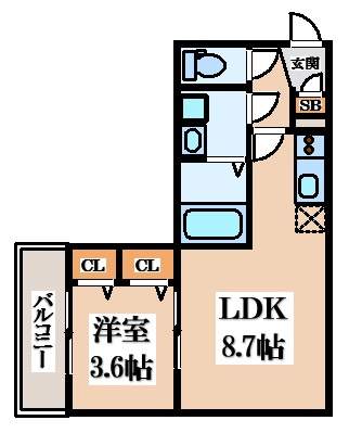 【間取り】 | ジーメゾン角田ラシード
