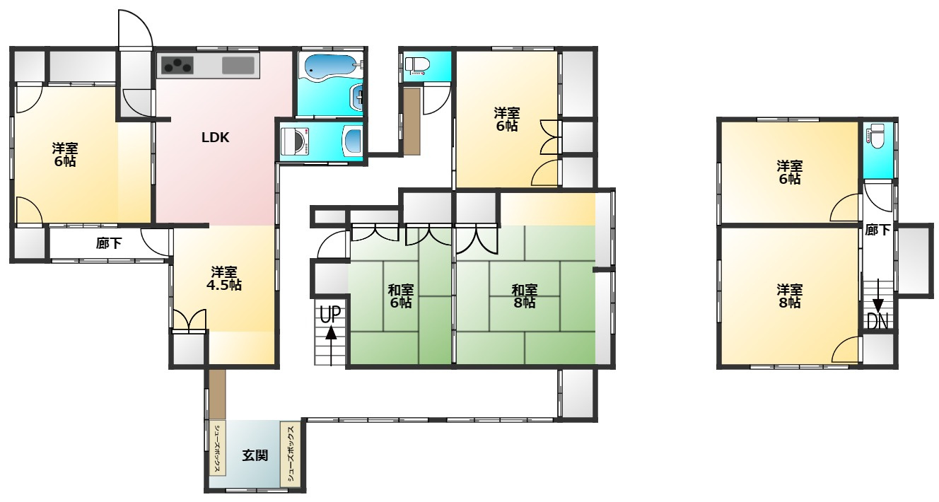 田中東町戸建ての間取り
