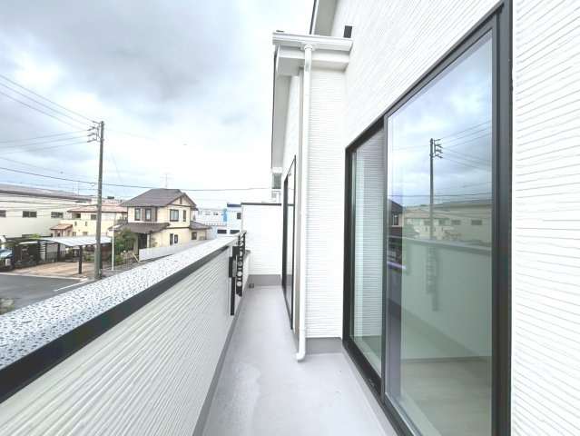 ハートフルタウン　一宮市伝法寺4期　全2区画分譲のバルコニー|バルコニーは南向きで洗濯物もよく乾きます！