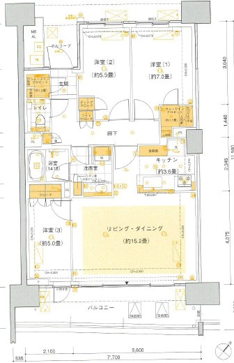 【間取り】 | HARUMI FLAG SUN VILLAGE B棟