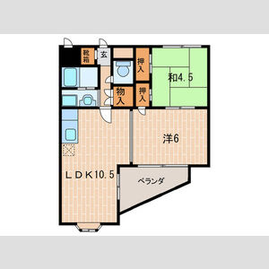 神戸市垂水区旭が丘１丁目の賃貸マンションの間取り
