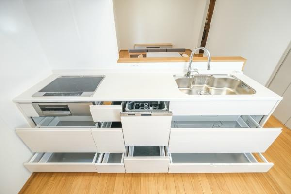 センチュリータウン関園ⅡNのキッチン|収納スペースが充実しています！嬉しい食器洗浄乾燥機付きです♪