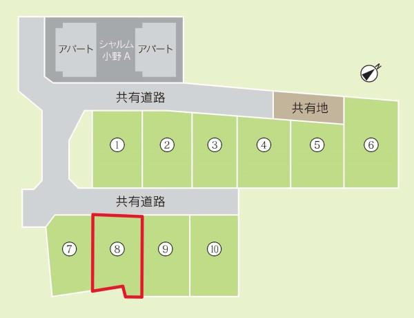センチュリータウン関園ⅡNの区画図|※図面と現況が異なる場合は現況を優先させていただきます。