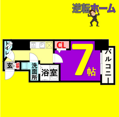 エスリード新栄テセラ 名古屋市賃貸　仲介手数料無料の間取り