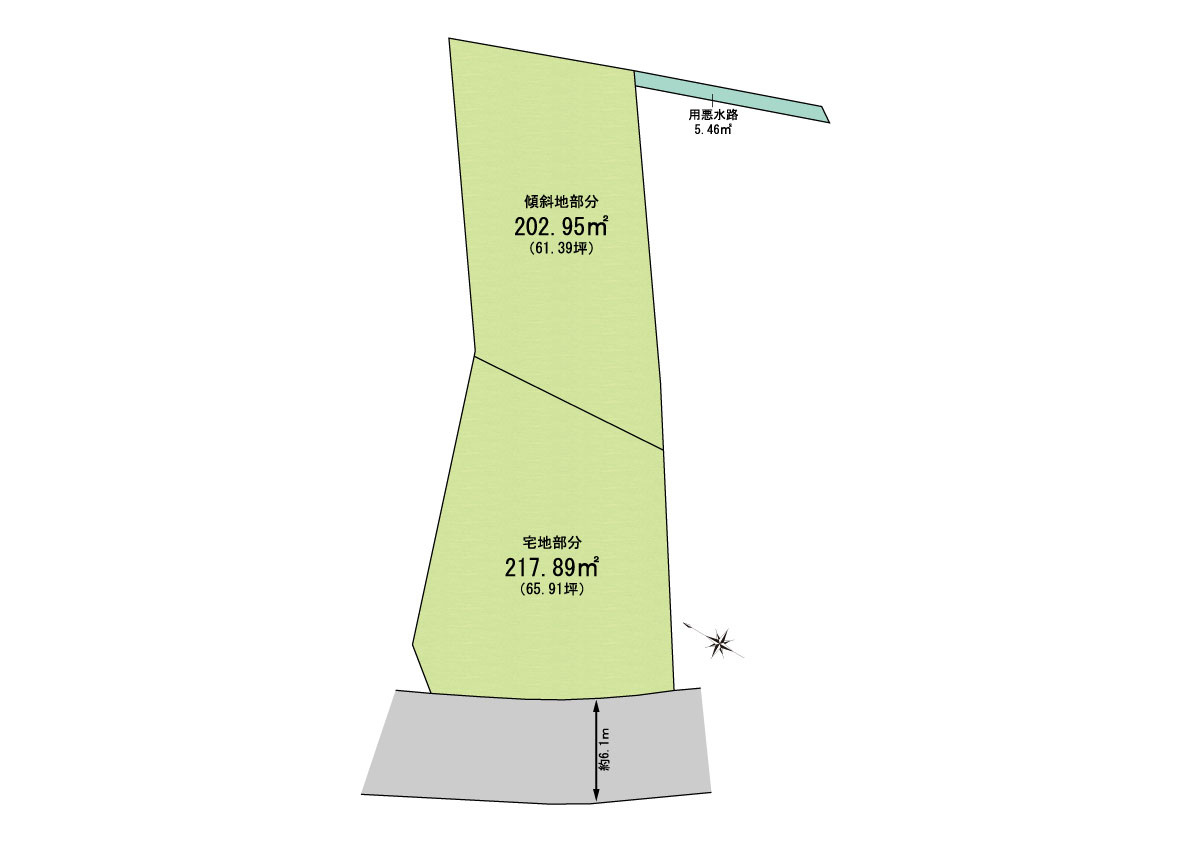 泉佐野市泉ケ丘3丁目　建築条件なし土地の土地図|敷地面積　約127.30坪！　お好きなハウスメーカーや工務店で建築可能です♪