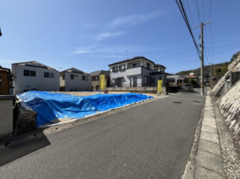 売土地　上安6丁目（Ｂ/Ｂ）の前面道路含む現地写真