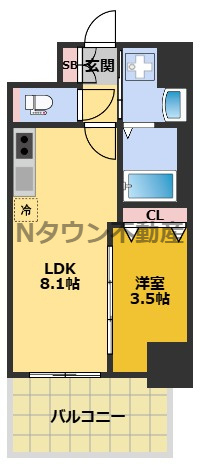 【間取り】 | SOLメイクス新栄 | 間取りです。