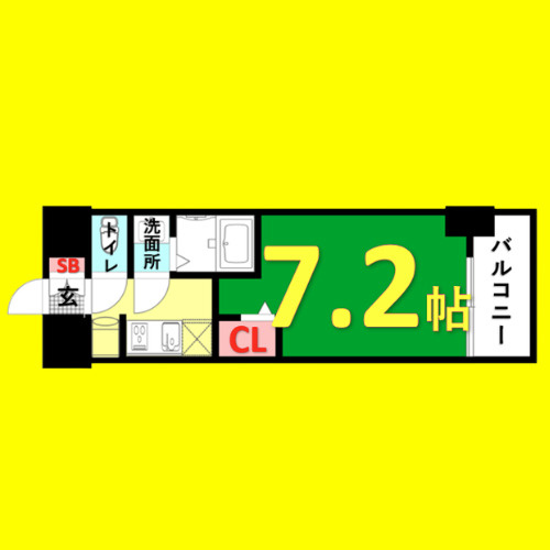 プレサンス上前津エレスタ 名古屋市賃貸　仲介手数料無料の間取り
