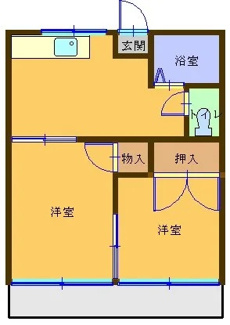 【間取り】 | コーポ新堀