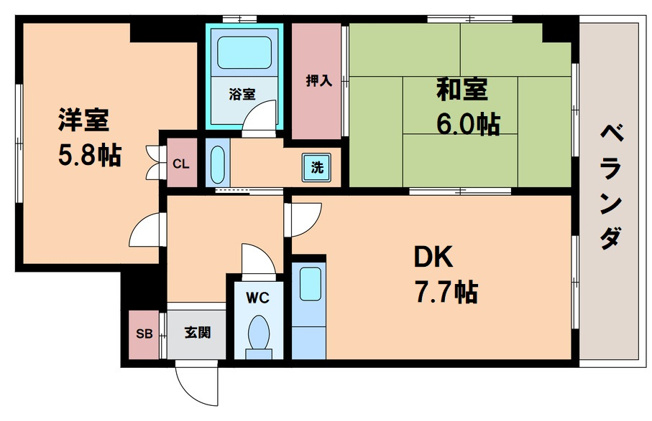 【間取り】 | グレイス北河堀