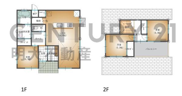 宮崎市大字島之内　中古戸建の間取り