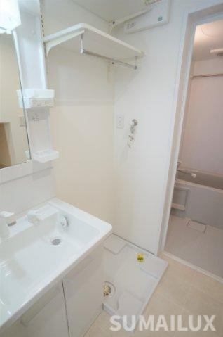 熊本市東区保田窪５丁目のアパートの洗面所|写真は同施工会社の類似物件となります。