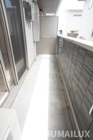 熊本市東区御領２丁目のアパートのバルコニー